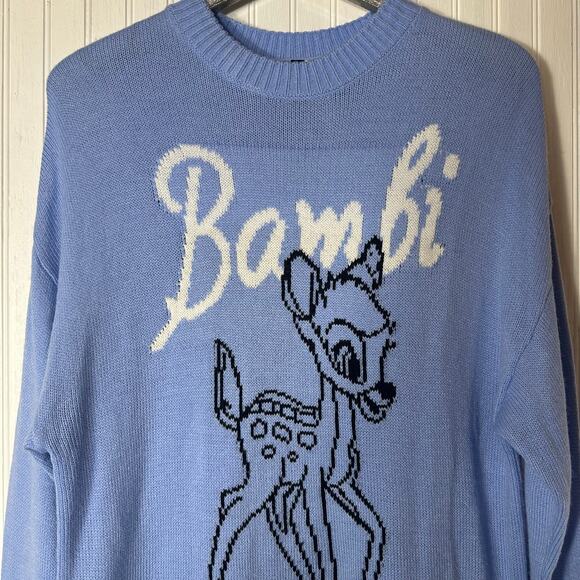 H&M Disney Bambi Sweater Tunic Light Blue - Picture 2 of 6